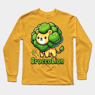 Broccoline! Cute Broccoli Lion! Cute Food Animals Long Sleeve T-Shirt
